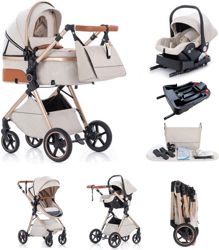 Kakbgee Trio 3 en 1, poussette trio avec siège auto et base ISOFIX
